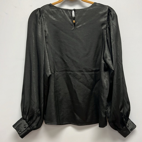 Vine & Love Women’s Satin Finish Long Flouncy Sleeved Blouse Size Small - Picture 3 of 10